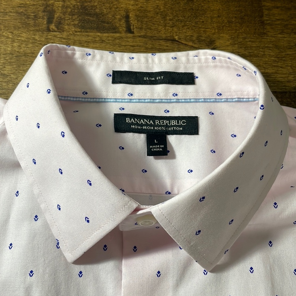 Slim Fit BR Non-Iron Dress Shirt, Pale Pink